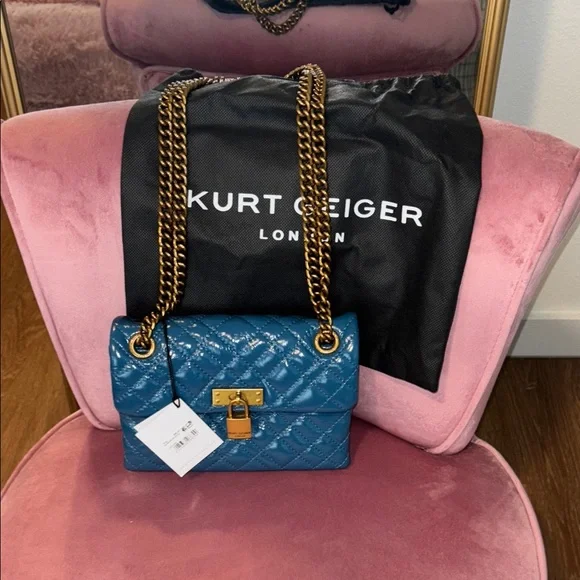 NWT Kurt Geiger London Mini Brixton Leather Lock Bag - Picture 2 of 5